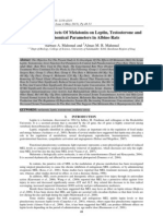 Physiological Effects of Melatonin On Leptin, Testosterone and Biochemical Parameters in Albino Rats