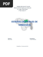 Estados Orientales de Venezuela