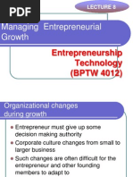 L8 - Managing Entrepreneurial Growth