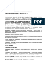 Acta Constitutiva y Estatutos Sociales de La Fundacion