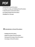 Introduction To Stored Procedures