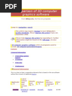 Comparison of 3D Computer Graphics Software