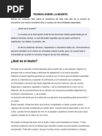 Teorías Sobre La Muerte, Una Comprehensión Integral.