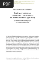 Territorios Indígenas. ¿Fronteras de La Globalización?