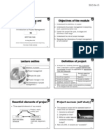 Introduction To Project Management: MFET 3008 (5040)