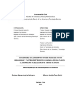 Estudio Del Secado Convectivo de Hojas de Stevia Rebaudiana y Factibilidad Técnico-Económica de Una Planta Elaboradora de Edulcorantea Base de Stevia