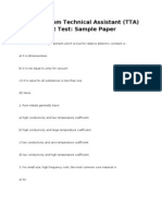 BSNL Telecom Technical Assistant (TTA) Recruitment Test: Sample Paper