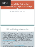 Media and The Extractive Sector - Improving Our Coverage