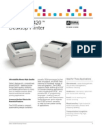 Zebra GC420 Direct Thermal Printer Datasheet