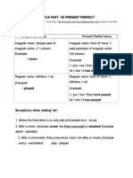 Simple Past Vs Present Perfect