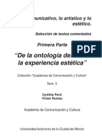 De La Ontología Del Arte