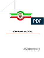 Ley Estatal de Educación Del Estado de Chihuahua