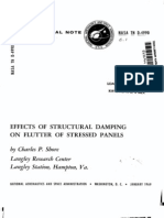 Effects of Structural Damping: On Flutter O F Stressed Panels