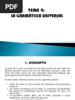 Tema 4. La Gramatica Universal