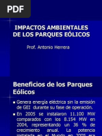 Impactos Ambientales de Los Parques Eólicos