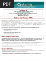 Platelet-Rich Plasma Prp-Orthoinfo - Aaos