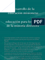 Desarrollo de La Educación Misionera