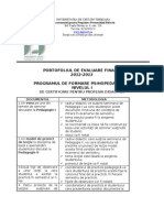 Portofoliul de Evaluare Finala DPPD 2012 2013