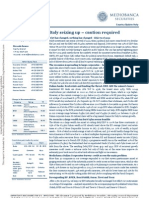 Mediobanca Securities Report - 17 Giugno 2013 - "Italy Seizing Up - Caution Required" - Di Antonio Guglielmi