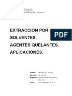 Extracción Por Solventes, Agentes Quelantes y Aplicaciones