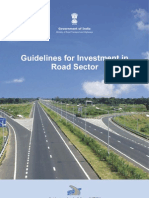 Guidelines For Investment in Road Sector (As On 15 January 2013)