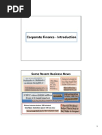 1 Corporate Finance Introduction