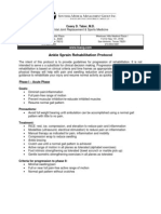 Ankle Sprain Rehabilitation Protocol