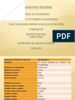 Plug Flow Reactor Design Presentation...