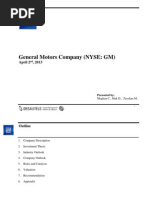 General Motors Internal Initiation (Buy-Side) Report