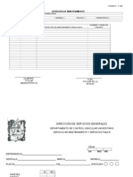 Formato Bitacora de Mantenimiento de Vehiculos