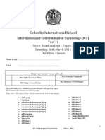 Colombo International School: Mock Examination - Paper 2