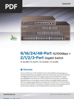 8/16/24/48-Port 2/1/2/3-Port: 10/100Mbps + Gigabit Switch