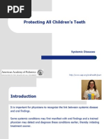 Pediatric Oral Manifestation of Sustemic Disease