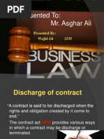 Discharge of Contract, Breach and Remedies