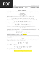 Corrección Segundo Parcial Cálculo III, 24 de Junio 2013