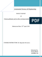 Criteria Pollutants and Its Effect On Human Health and Environment