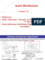 Quantum Mechanics Davisson and Germer Experiment