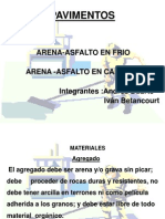 Pavimentos de Arena-Asfalto en Frío