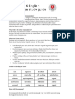 Exam Review Sheet Grade 6 2