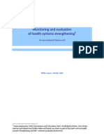 Monitoring Health System Strengthening WHO