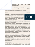 Concepto y Clasificación de Formas de Estado