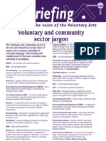 Voluntary and Community Sector Jargon