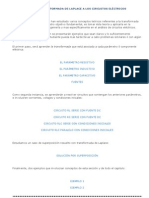 Aplicación de La Transformada de Laplace A Los Circuitos Eléctricos