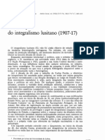 A Formação Do Integralismo Lusitano - 1907-17