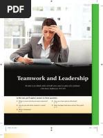 Teamwork and Leadership: in This Text, You'll Explore Answers To These Questions