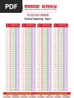 Electrical Engineering: Paper-I: Ies (Ese) - 2013 Answers