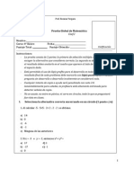 Prueba Octavo Básico