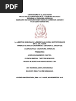 La Libertad Sindical de Los Empleados Del Sector Público en El Salvador PDF