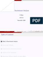 Study Material On DiscriminantAnalysis