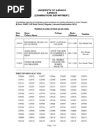 University of Karachi Karachi (Examinations Department)